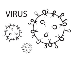 Virus vector icon. Symbol infection, bacteria, medical healthcare, microbiology, pathogen organism