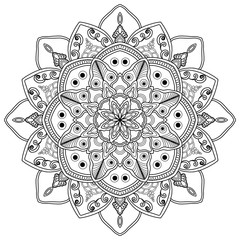 mandala pattern coloring books for everyone as greeting card tile pattern and paper textile used for wallpapers indian henna tattoo pattern  white background