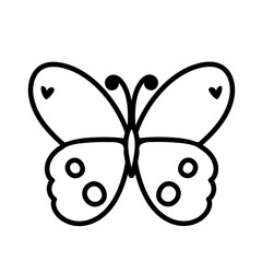 Obraz premium beautiful butterfly insect line style icon