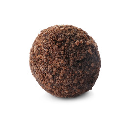 Delicious chocolate candy isolated on white. Fancy confectionery