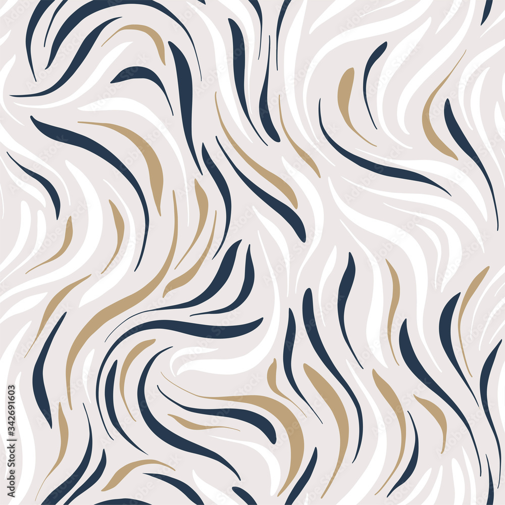 Poster abstract seamless pattern with curly lines