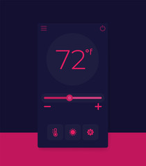 thermostat app, mobile ui design