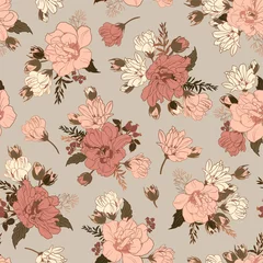 Wall stickers Hibiscus Floral seamless pattern with hibiscus. Background for surface design