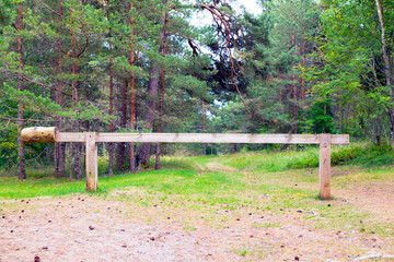 Barrier at the entrance to the forest
