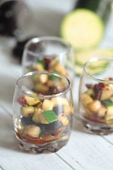 Verrine de courgette aux tomates séchées