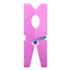 Clothes pins icon. Cartoon of clothes pins vector icon for web design isolated on white background