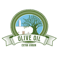 Olive oil logo, vector design - 342706252
