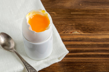 soft-boiled egg. delicious healthy Breakfast.
