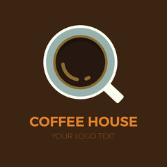 coffee house vector logo illustration
