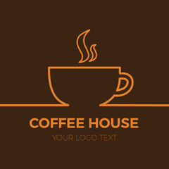 coffee house vector logo illustration