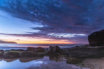 Clouds rolling in Sunrise at the Seaside