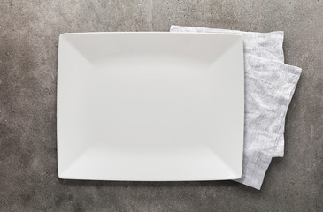 empty plate on wooden background