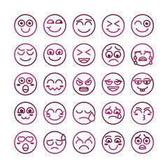 emoticon funny smiley faces expression icons set