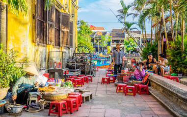 view of Hoi An ancient town, UNESCO world heritage, at Quang Nam province. Vietnam. Hoi An is one of the most popular destinations in Vietnam
