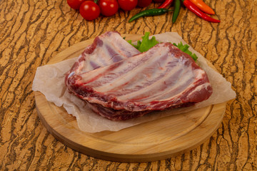 Raw pork ribs