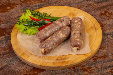 Pork sausages for grill