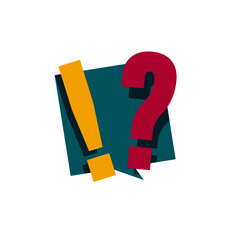 point d'exclamation et point d'interrogation vecteur illustration