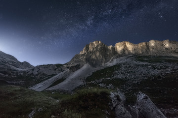 Obraz premium Night Shot at Partnun