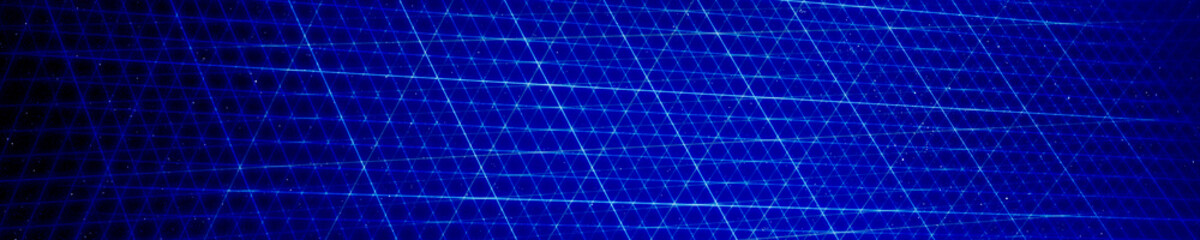 Fototapeta na wymiar Blue grid gradient background with transparent overlapping polygons. Low poly design for business, web etc. 3D layered effect.