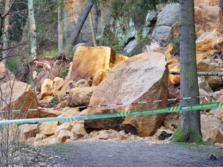 Danger zone of disasters during rainy season