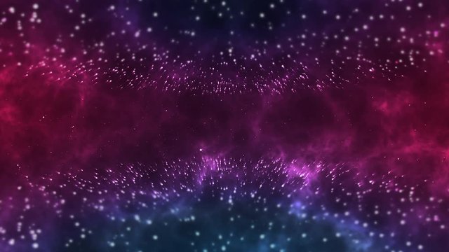 festive background with glowing particles cluster of many particles and bokeh 4k animations