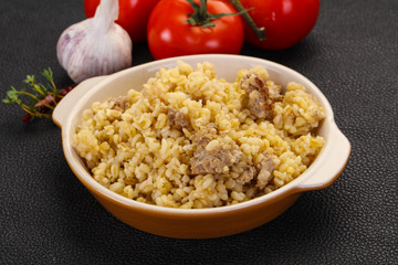 Bulgur with meat