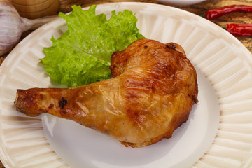 Roasted chicken leg