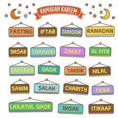 Ramadan Vector Color Illustration.