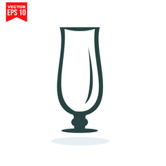 glass drinnking coctail Icon template black color editable. Umbrella Icon symbol Flat vector illustration for graphic and web design.