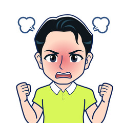 黄緑のシャツを着た若者