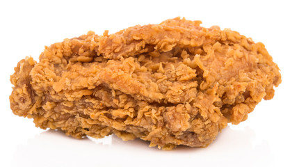Fried chicken isolated on white background