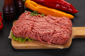 Raw turkey minced meat
