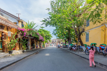 view of Hoi An ancient town, UNESCO world heritage, at Quang Nam province. Vietnam. Hoi An is one of the most popular destinations in Vietnam
