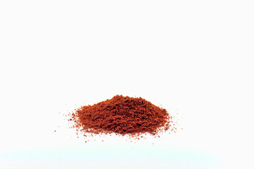 Paprika powder isolated on white background