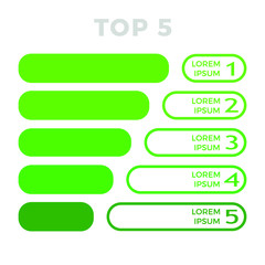Obraz premium Top 5 Infographics