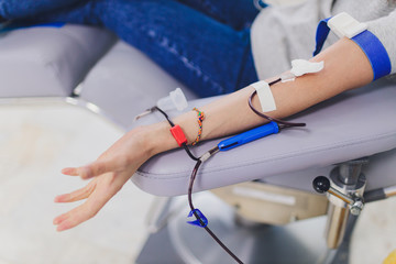 in a laboratory blood is removed during blood donation blood.