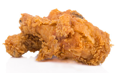 Fried chicken isolated on white background