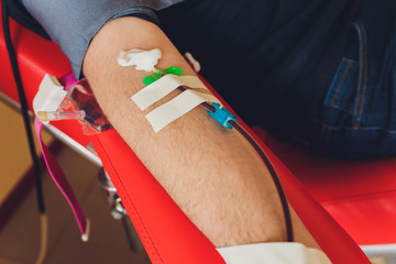 in a laboratory blood is removed during blood donation blood.