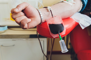 in a laboratory blood is removed during blood donation blood.