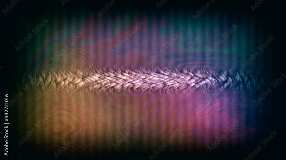 Poster abstract background bright color stains with darkened edges, blurred image, 3d rendering