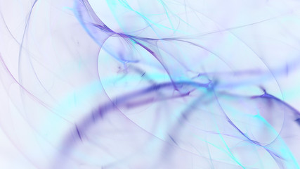 Abstract blue and violet chaotic glass shapes. Colorful fractal background. Digital art. 3d rendering.