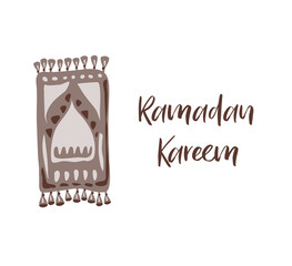 Ramadan kareem prayer rug