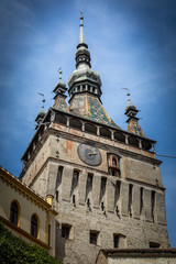 historischer Stundturm in Schäßburg in Rumänien