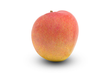 Mango fruit isolated on white background with clipping path.