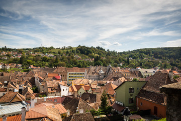 Ausblick über die Stadt Schäßburg in Rumänien