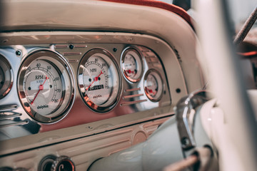 detail of an old car