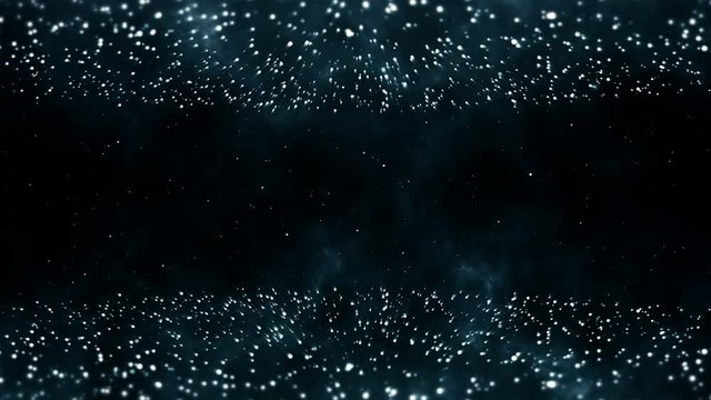 abstract motion background 4k animation shining particles stars sparks and magic dust forming in space wave flow with light rays and projections seamless loop