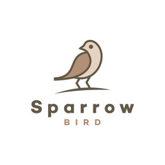 Obraz premium sparrow illustration for company logo design