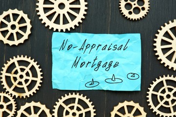 No-Appraisal Mortgage sign on the page.