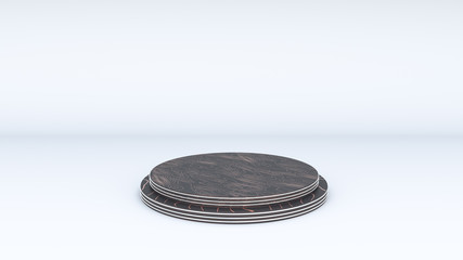 Pedestal Isolated Front View copper pattern marble silver circle round minimal podium modern space isolated background object clean simple design white 3d render marble stone masculine business strict